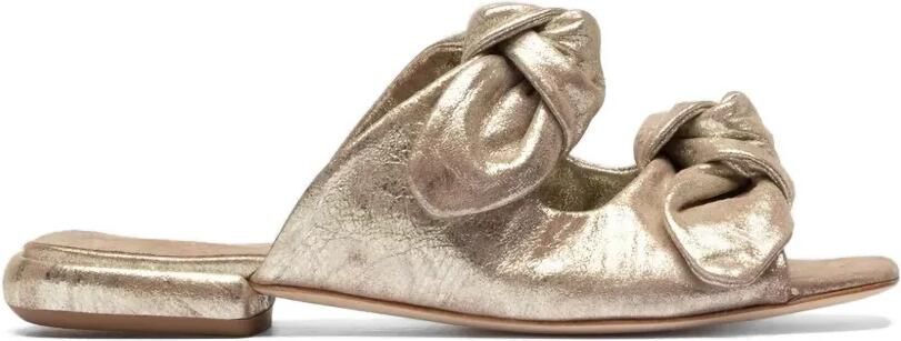 Officine Creative Suki geknoopte leren sandalen Goud