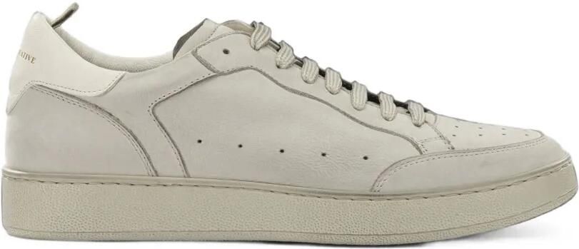 Officine Creative The Answer 005 leren sneakers met geperforeerde details Beige