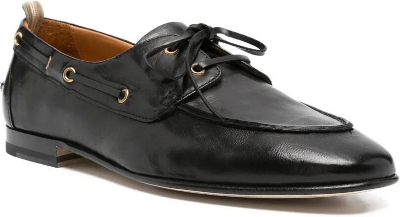 Officine Creative Twist 001 leren bootschoenen met veters Zwart - Foto 3