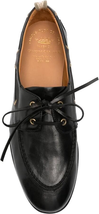 Officine Creative Twist 001 leren bootschoenen met veters Zwart - Foto 2