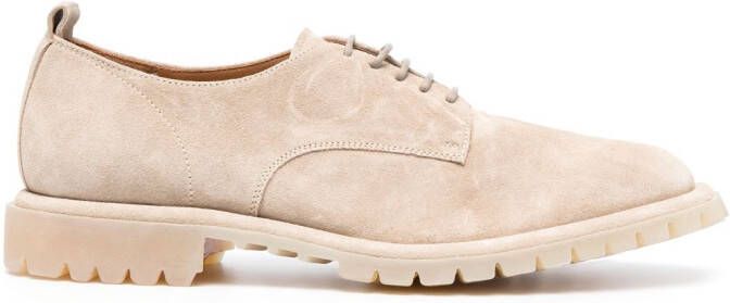 Officine Creative Suède derby schoenen Beige