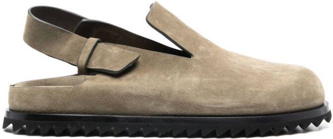 Officine Creative Suède slingback pumps Groen