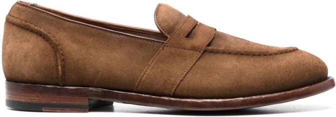 Officine Creative Temple suède loafers Bruin