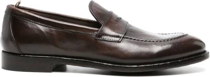 Officine Creative Tulane 003 leather penny loafers Bruin