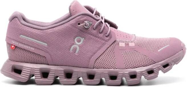 On Running Cloud 5 sneakers met logo-reliëf Paars