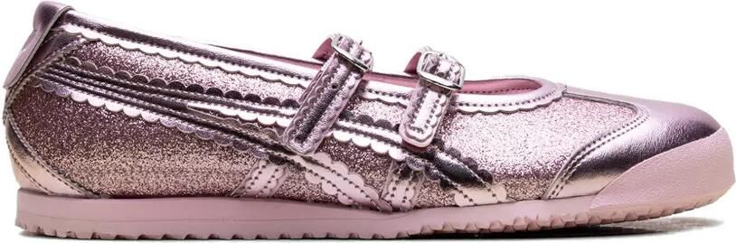 Onitsuka Tiger Mexico 66 sneakers met glitter gesp Roze