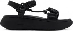 ONWUAD Gabe geweven leren sandalen met plateauzool Zwart