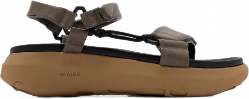 ONWUAD Jules leren sandalen Grijs