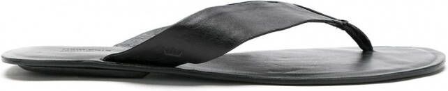 Osklen E-Basics leren teenslippers Zwart