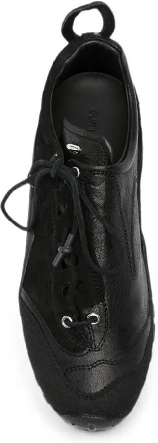 OUR LEGACY Gabe leren sneakers met vlakken Zwart - Foto 4