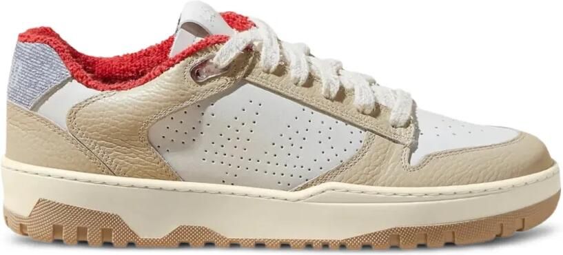 P448 Mason leren sneakers met vlakken Beige