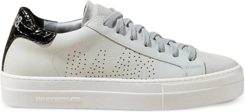 P448 Thea geperforeerde leren sneakers Wit