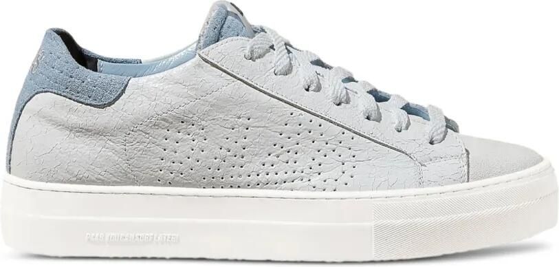 P448 Thea leren sneakers met gebarsten effect Grijs