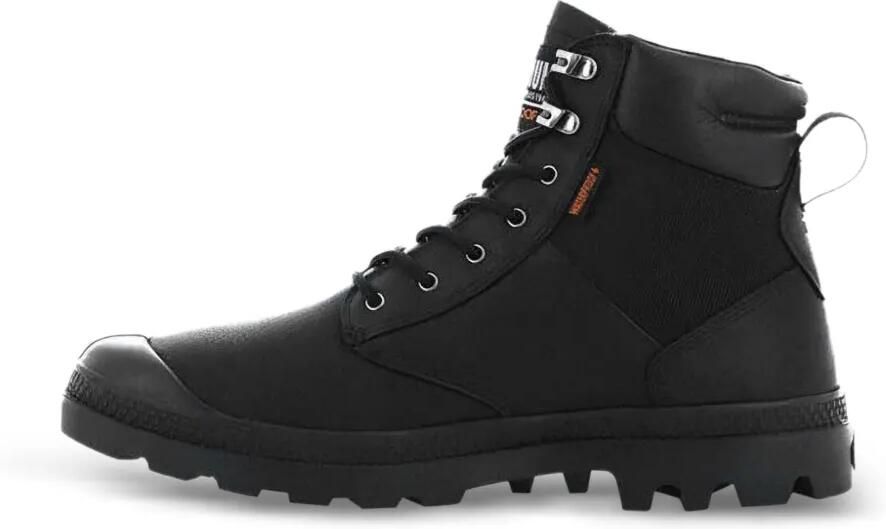 Palladium Pampa Shield enkellaarzen met veters Zwart