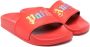 Palm Angels Kids Gevormde slippers met logo-reliëf Rood - Thumbnail 1