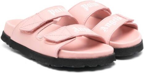 Palm Angels Kids Sandalen met logoprint Roze