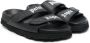 Palm Angels Kids Sandalen met logoprint Zwart - Thumbnail 1