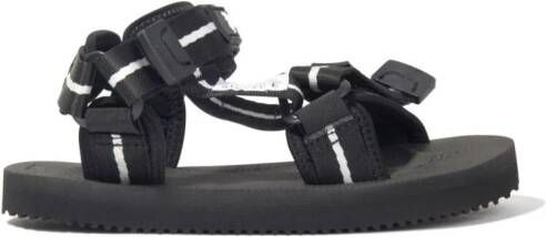 Palm Angels Kids Sandalen met logoprint Zwart