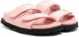 Palm Angels Kids Slippers met logoprint Roze - Thumbnail 1