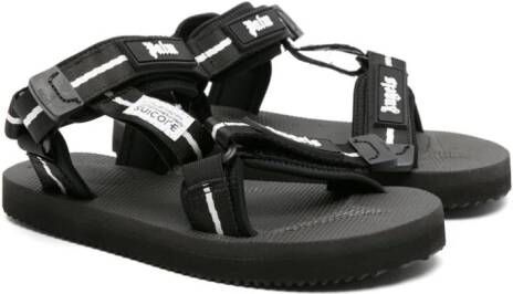 Palm Angels Kids x Suicoke sandalen met logopatch Zwart