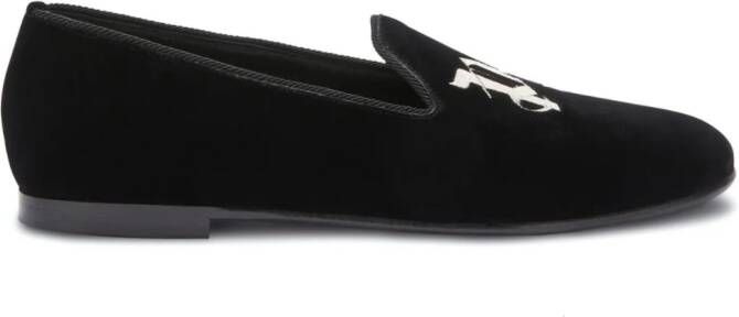 Palm Angels Loafers met borduurwerk Zwart