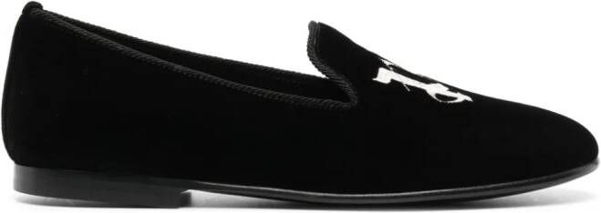 Palm Angels Loafers met geborduurd logo Zwart