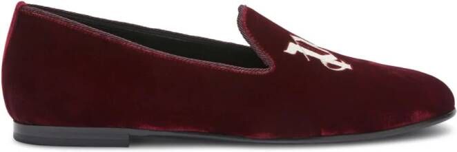 Palm Angels Loafers met logoprint Rood