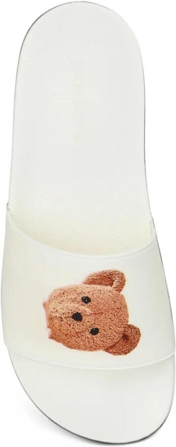 Palm Angels Bear-patch slides Wit