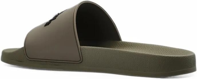 Palm Angels logo-appliqué slides Groen