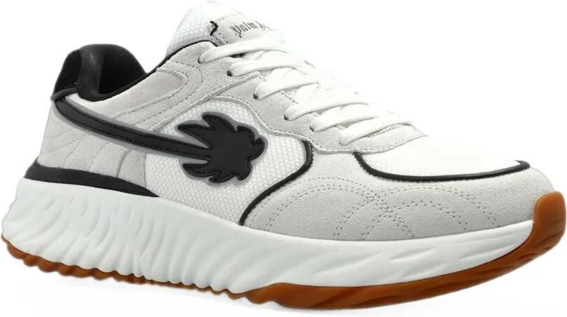 Palm Angels logo-patch panelled sneakers Wit - Foto 3