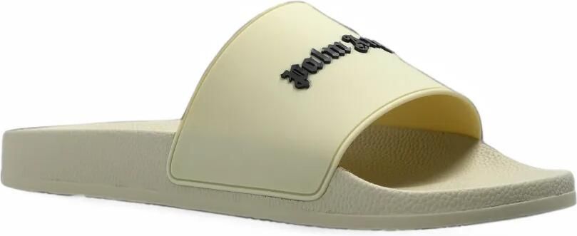 Palm Angels logo-plaque slides Beige - Foto 5