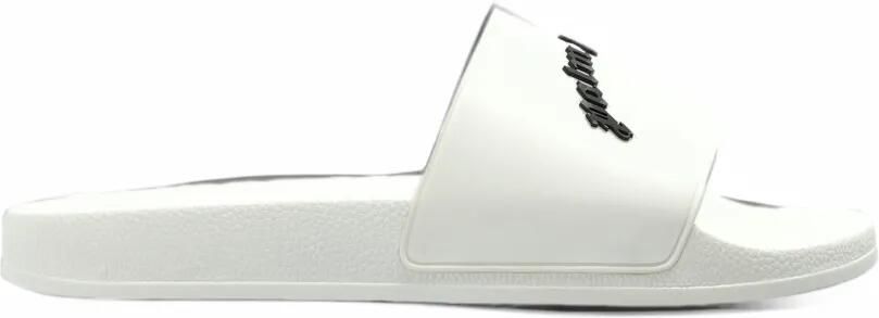 Palm Angels logo-plaque slides Wit