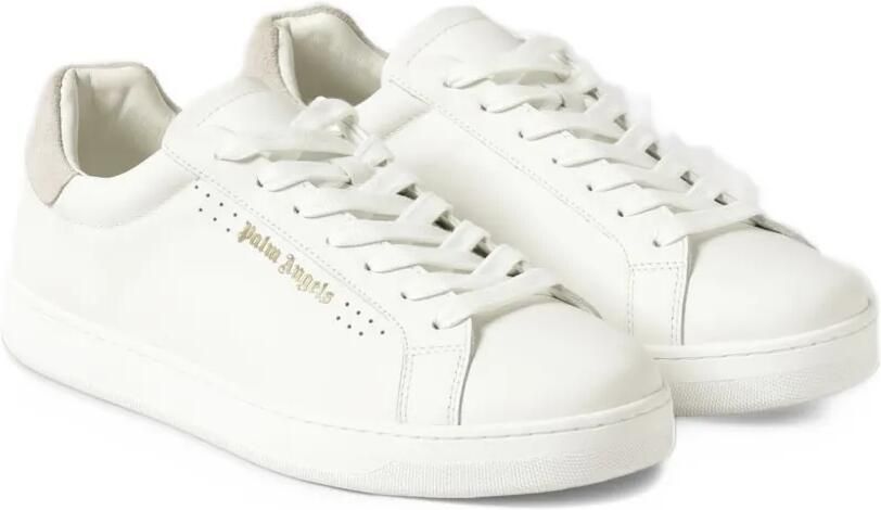 Palm Angels logo-print leather sneakers Wit - Foto 4