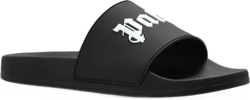 Palm Angels logo-print slides Zwart - Foto 4