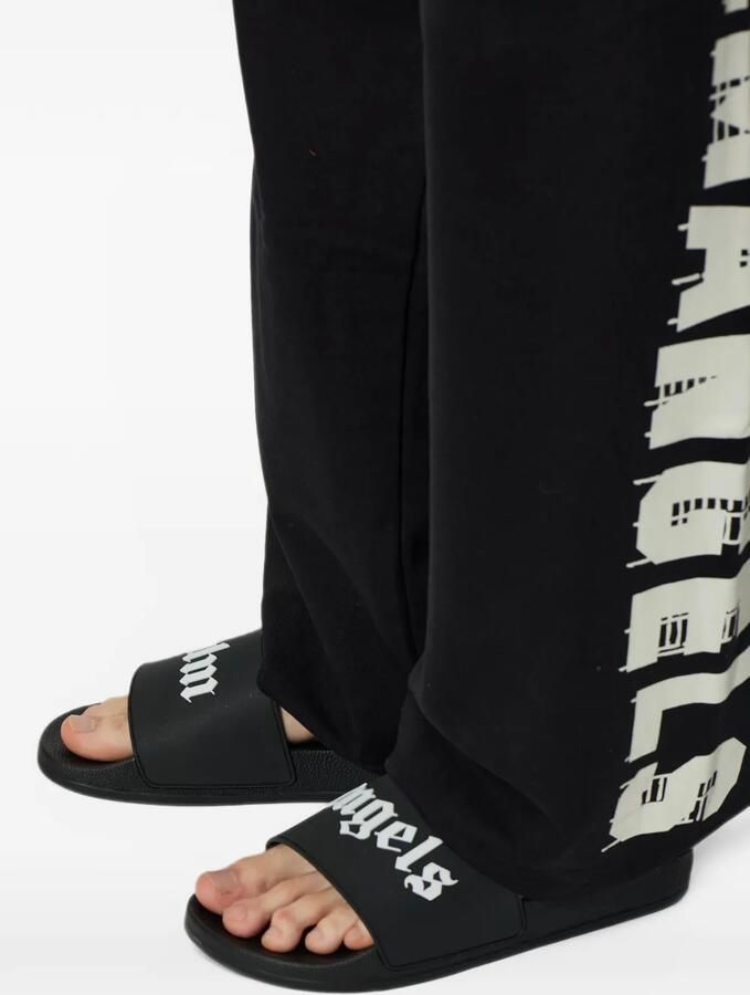 Palm Angels logo-print slides Zwart - Foto 3