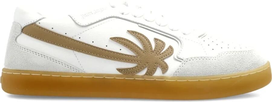 Palm Angels Palm Tree leren sneakers Wit