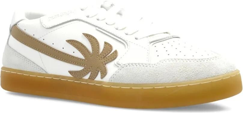 Palm Angels Palm Tree leren sneakers Wit - Foto 4