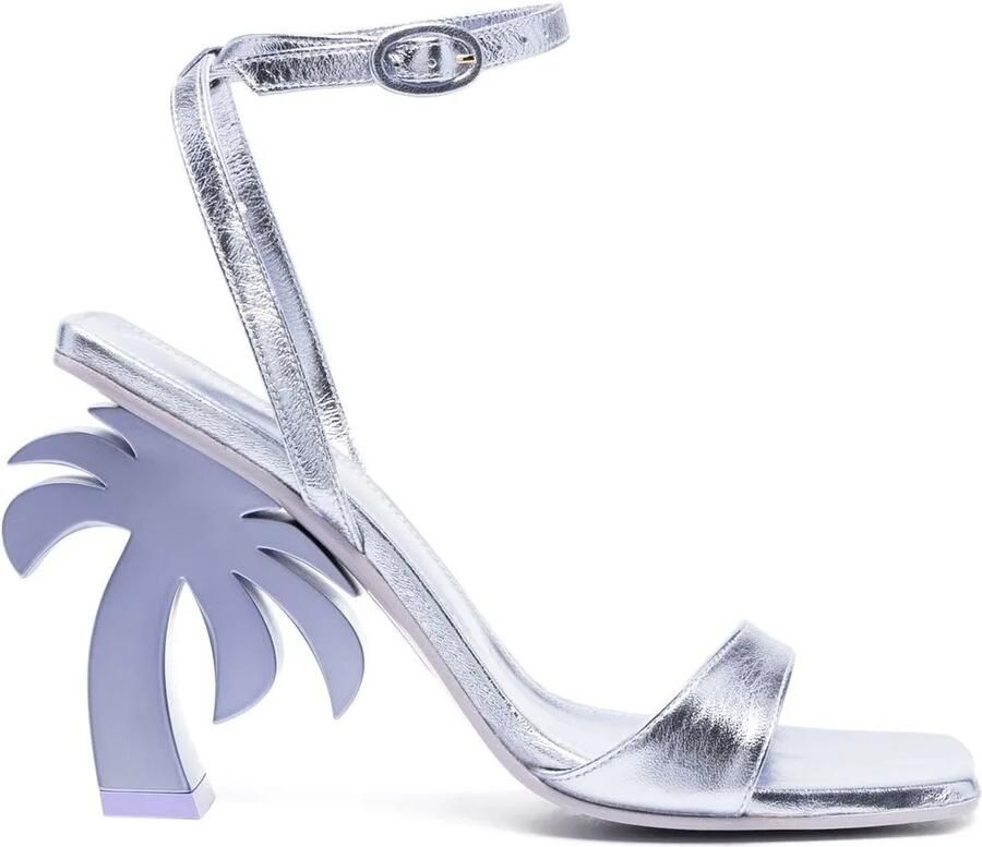 Palm Angels Palm Tree sandalen met hak Paars