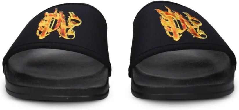 Palm Angels Slippers met geborduurd logo Zwart - Foto 2