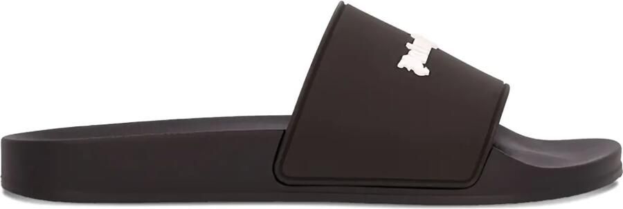 Palm Angels Slippers met logo Zwart