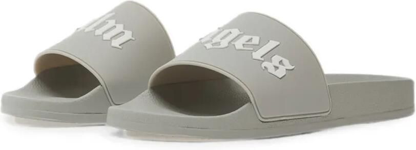 Palm Angels Slippers met logoprint Grijs - Foto 4