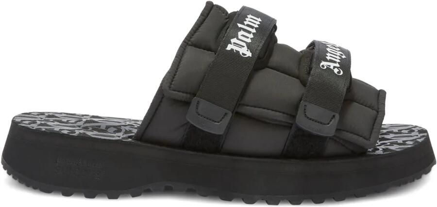 Palm Angels x Suicoke Moto-P slippers met klittenband Zwart