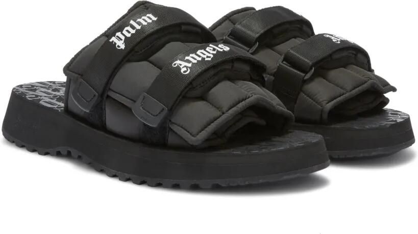 Palm Angels x Suicoke Moto-P slippers met klittenband Zwart - Foto 4