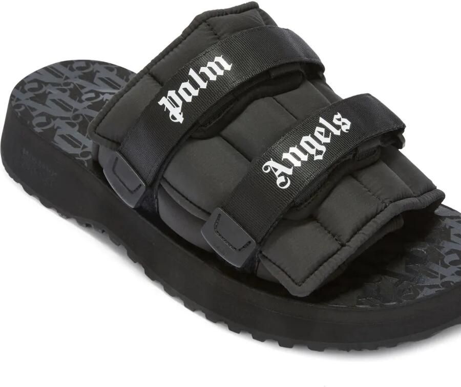 Palm Angels x Suicoke Moto-P slippers met klittenband Zwart - Foto 2