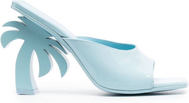 Palm Angels Palm Beach leren muiltjes Blauw