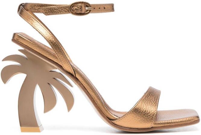 Palm Angels Palm Beach leren sandalen Goud - Foto 2