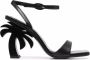Palm Angels Sandalen met bewerkte hak Zwart - Thumbnail 2