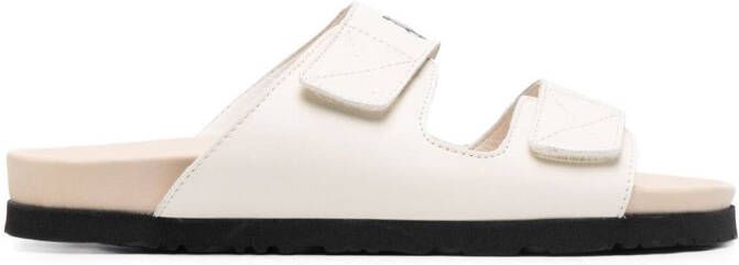 Palm Angels Sandalen met logoprint Beige