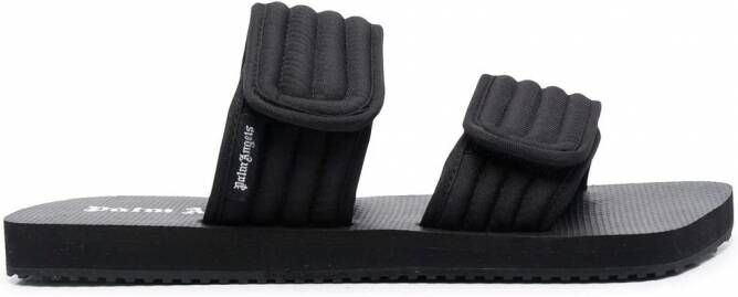 Palm Angels Slippers met klittenband Zwart