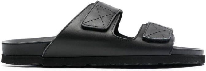 Palm Angels Slippers met logoprint Zwart